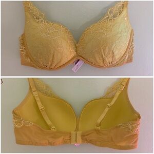 Victoria's Secret Lace-Trim Underwire Bra in Yellow